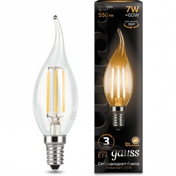 Лампа GAUSS LED BLACK FILAMENT CANDLE TAILED E14 7W 2700К Лампа GAUSS LED BLACK FILAMENT CANDLE TAILED E14 7W 2700К