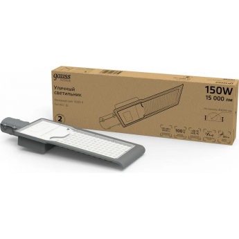 Светильник уличный GAUSS LED AVENUE IP65 546*170*67 150W 15 000lm 5000K 190-250V Светильник уличный GAUSS LED AVENUE IP65 546*170*67 150W 15 000lm 5000K 190-250V